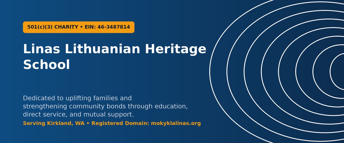 Linas Lithuanian Heritage School Banner